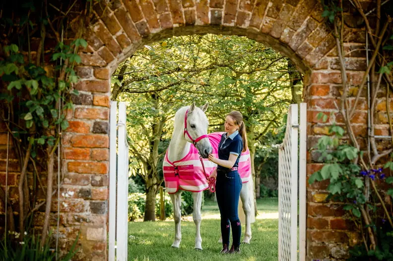 Horseware Ireland Newmarket Fleece Cooler Witney Pink - Image 9