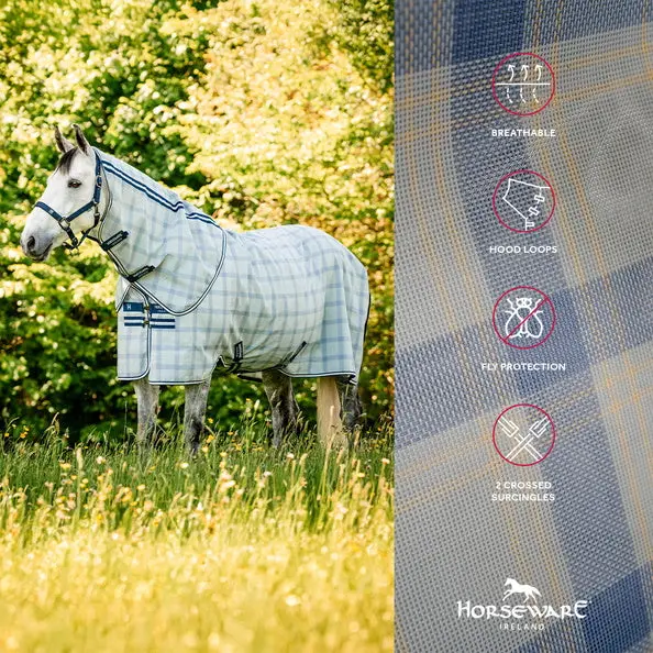 Horseware Ireland Newmarket Fly Sheet Hood Witney Navy - Image 8