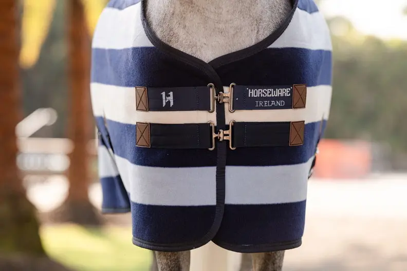 Horseware Ireland Newmarket Pony Fleece Cooler Witney Navy - Image 3