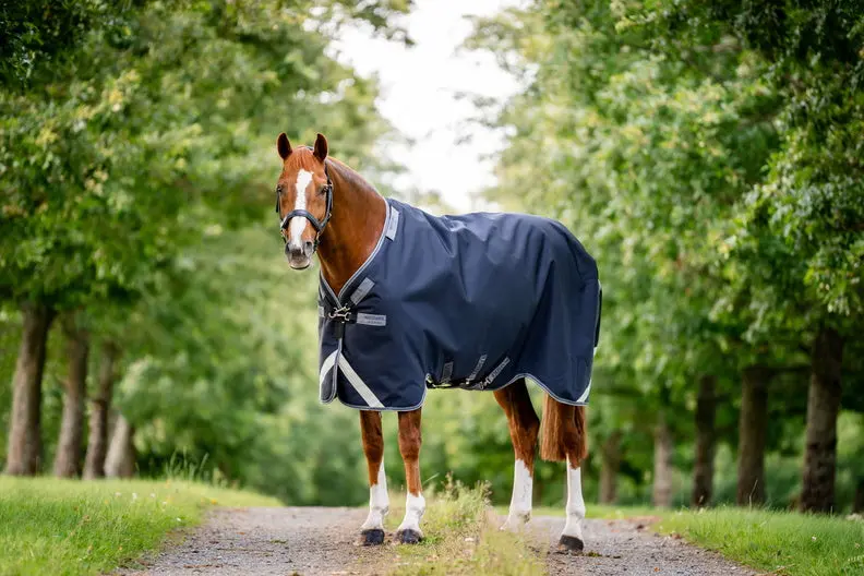 Horseware Ireland Rambo 1680D Turnout Rug 250G Vl Navy / Thunderstorm Grey & Silver - Image 10