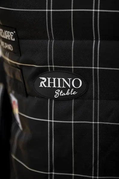 Horseware Ireland Rhino Stable Rug 100G Blk / Grey / White Chk & Grey - Image 9