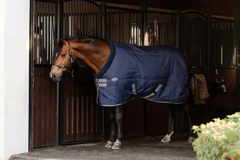Horseware Ireland Rhino Stable Rug 350G Vl Navy / Titanium Grey & Classic Blue - Image 16