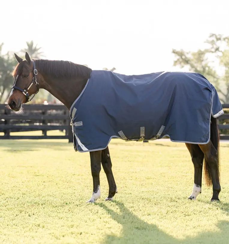 Horseware Ireland Rhino Turnout Rug 100G Navy / Titanium Grey & Classic Blue