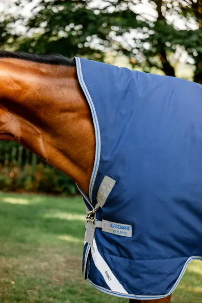 Horseware Ireland Rhino Wug Turnout Rug 250G Vl Navy / Titanium Grey & Classic Blue - Image 5