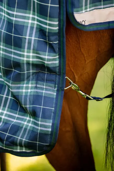 Horseware Ireland Rhino Wug Turnout Rug 450G Vl Hunter Check / Navy & Green - Image 11