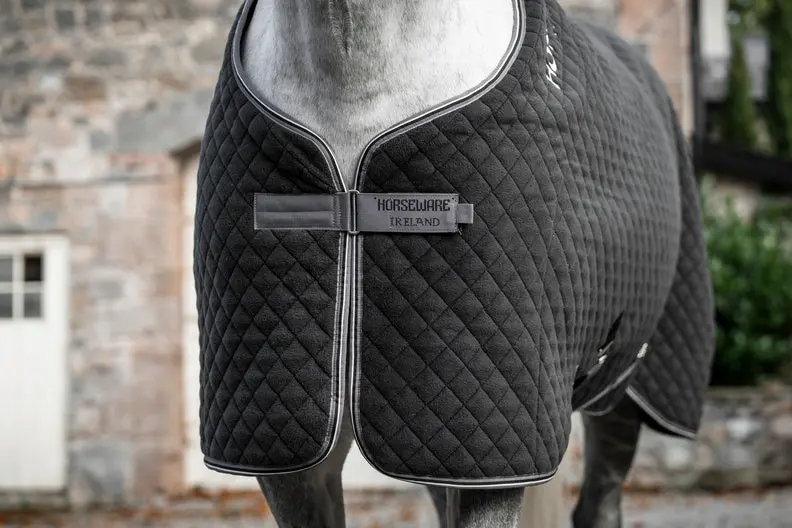Horseware Ireland Thermal Cooler Black / Thunderstorm Grey & Silver - Image 3