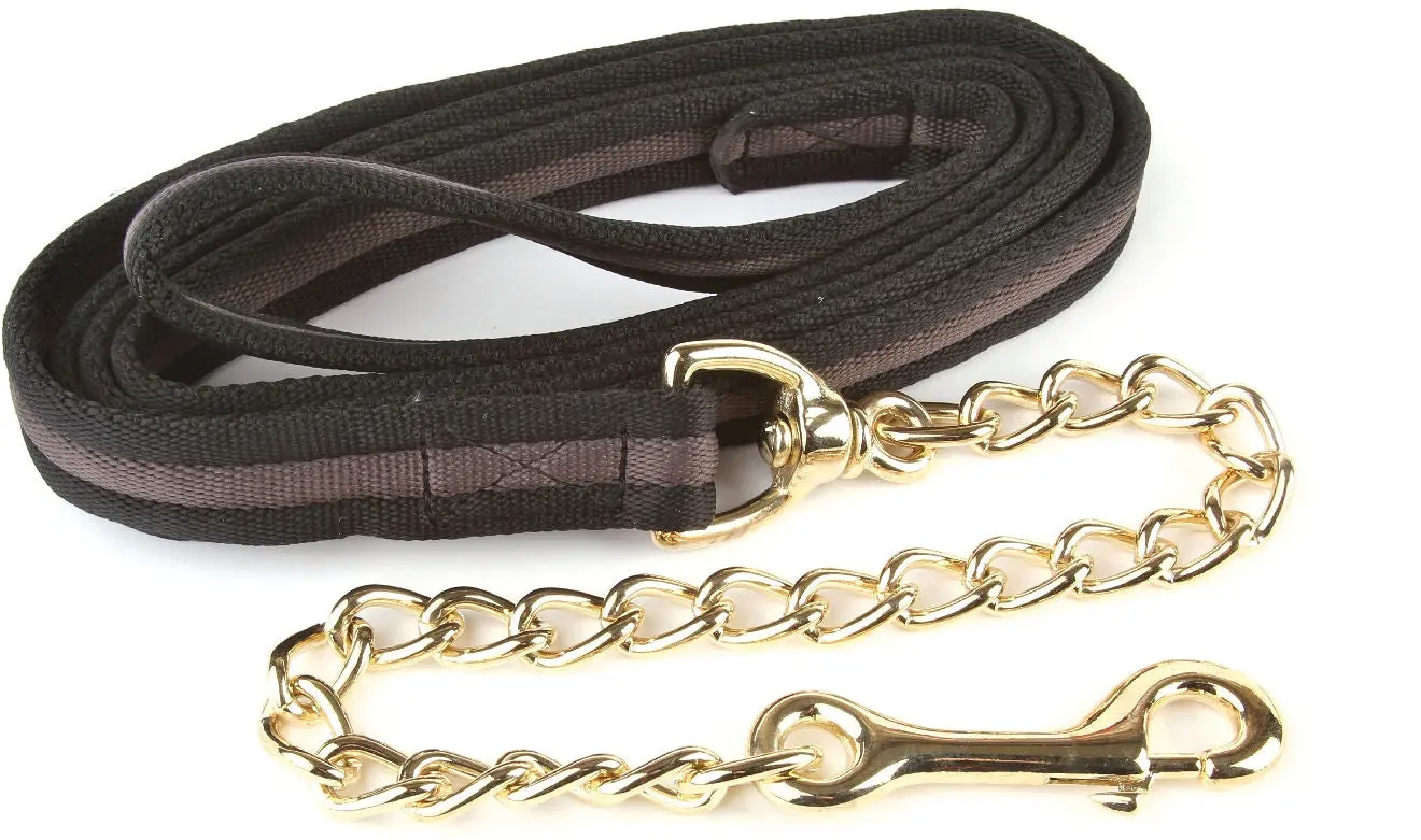 Hy Equestrian Soft Webbing Lead Rein with Chain - Image 4
