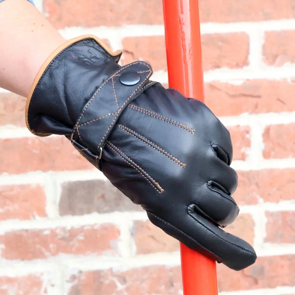 Hy Equestrian Thinsulate⢠Leather Winter Riding Gloves - Image 3