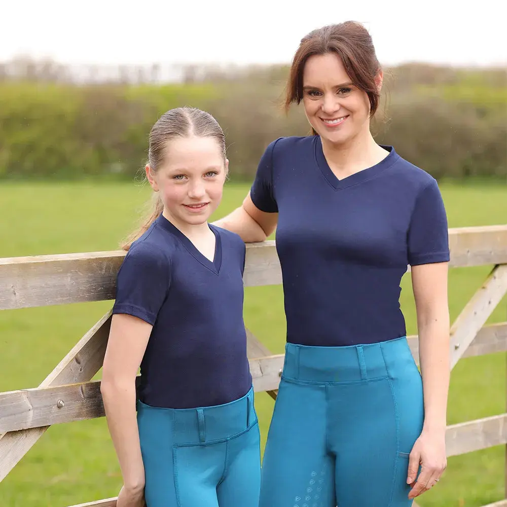 HyCONIC Children's Soria Riding Tights Teal - Image 2