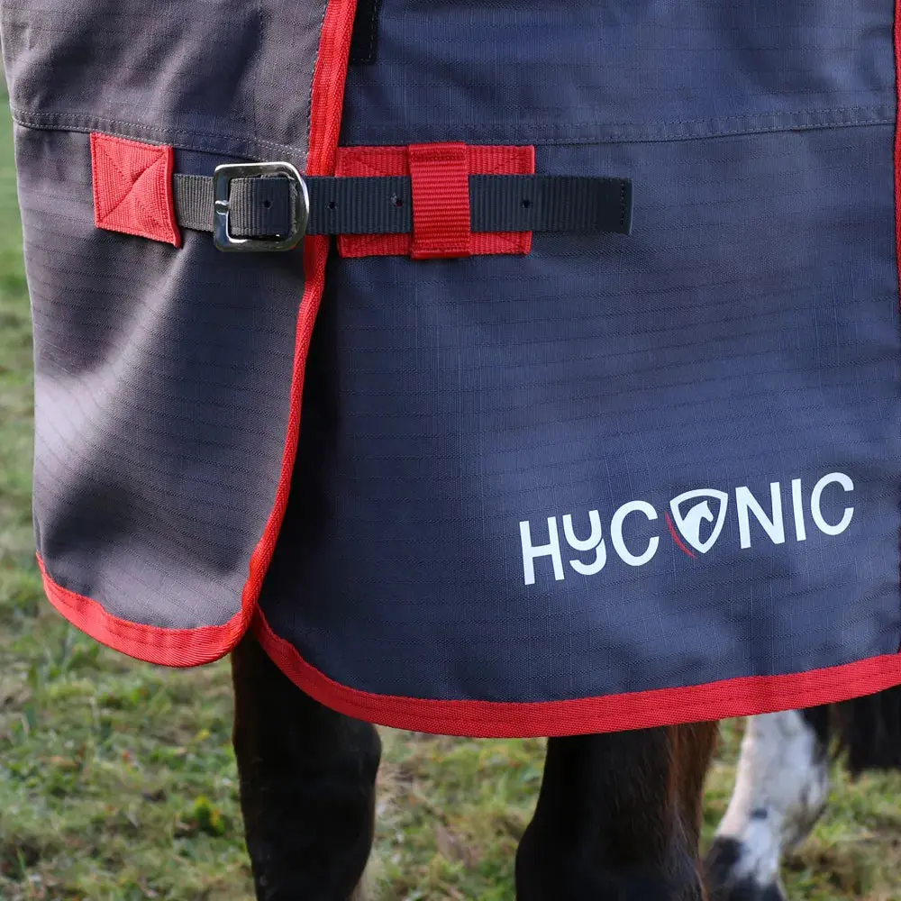 HYCONIC Standard Neck 0g Charcoal Turnout Rug - Image 2