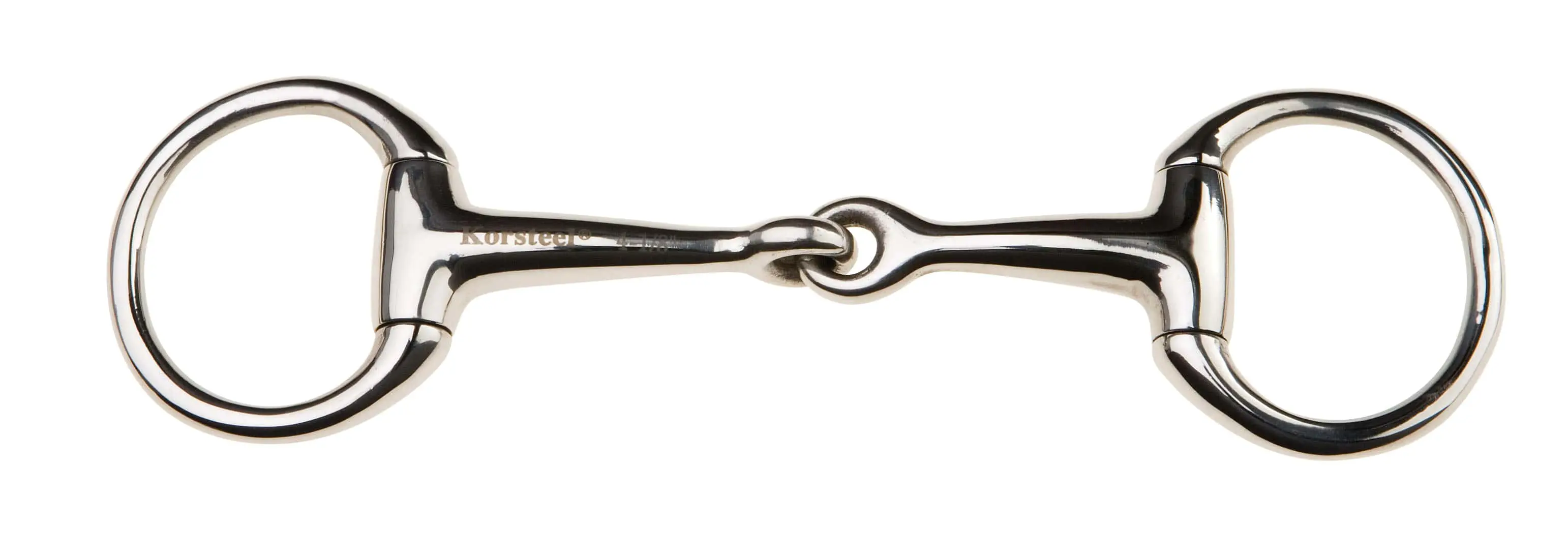 Korsteel Stainless Steel Jointed Eggbutt Bradoon Snaffle - Image 3