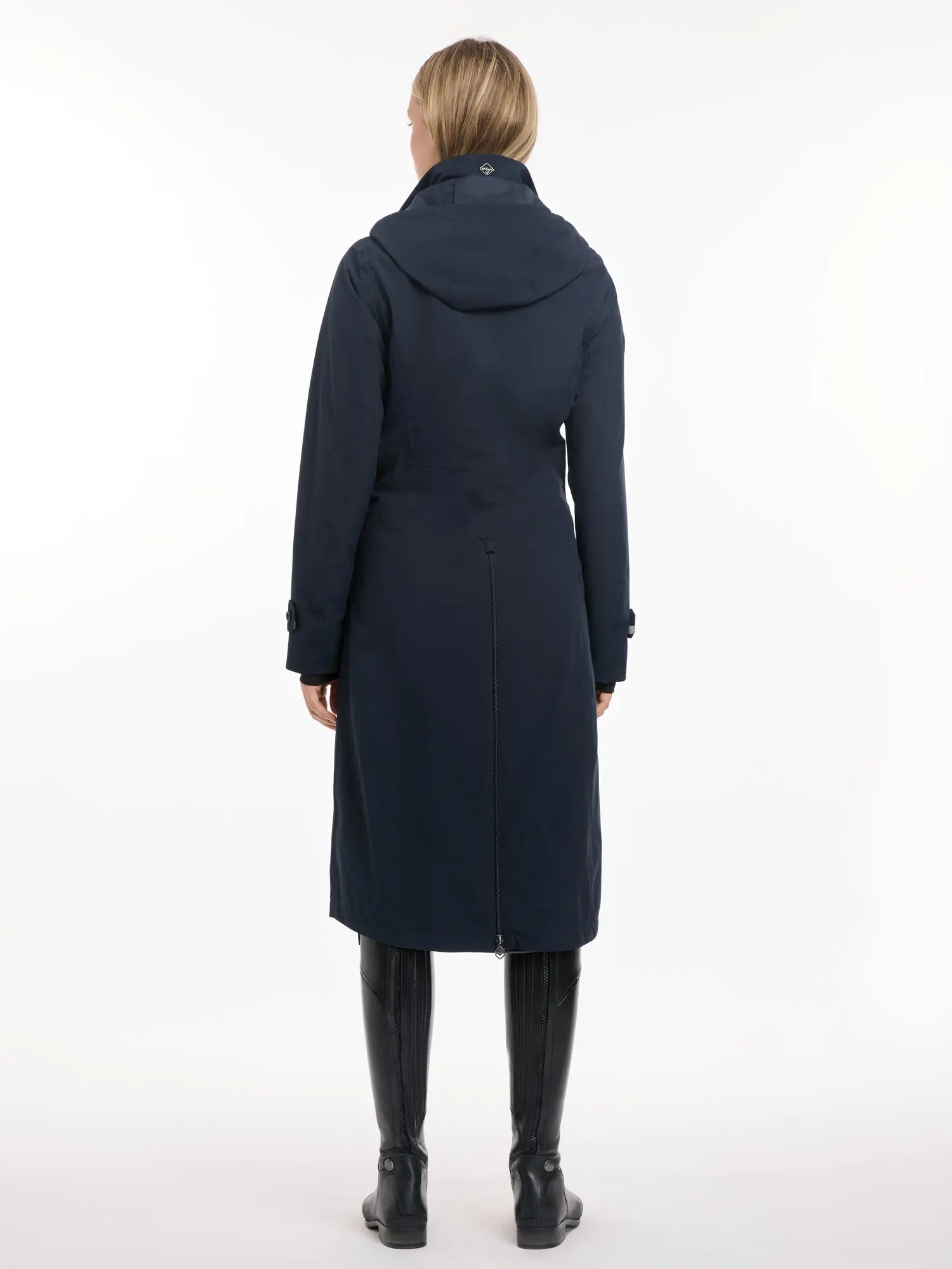 LeMieux Navy Amelie Waterproof Lightweight Riding Coat - Image 9