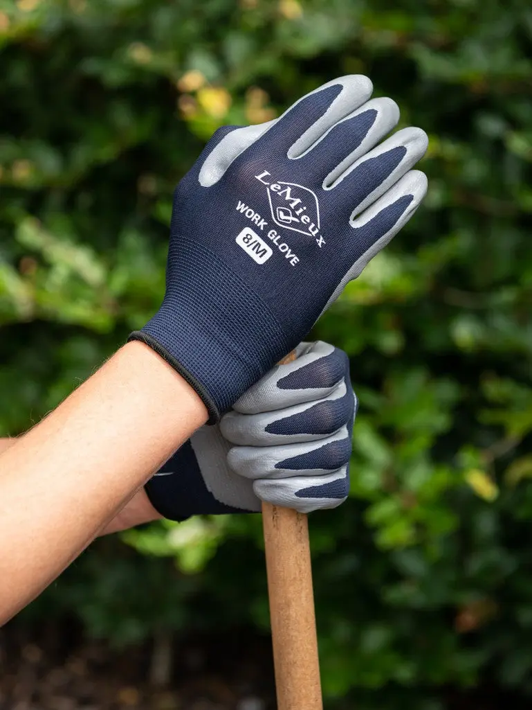 LeMieux Navy Equine Work Gloves - Image 3