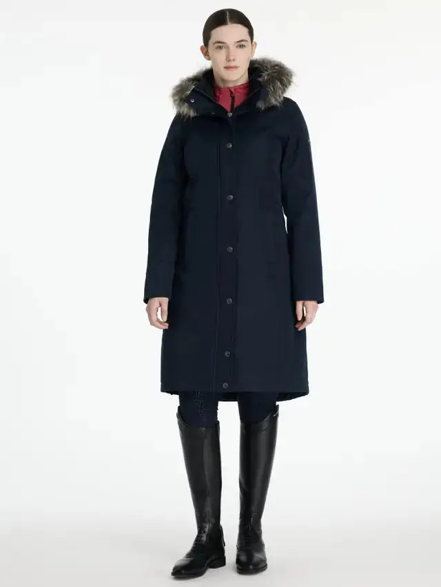 LeMieux Anya Waterproof Riding Coat Navy - Image 7