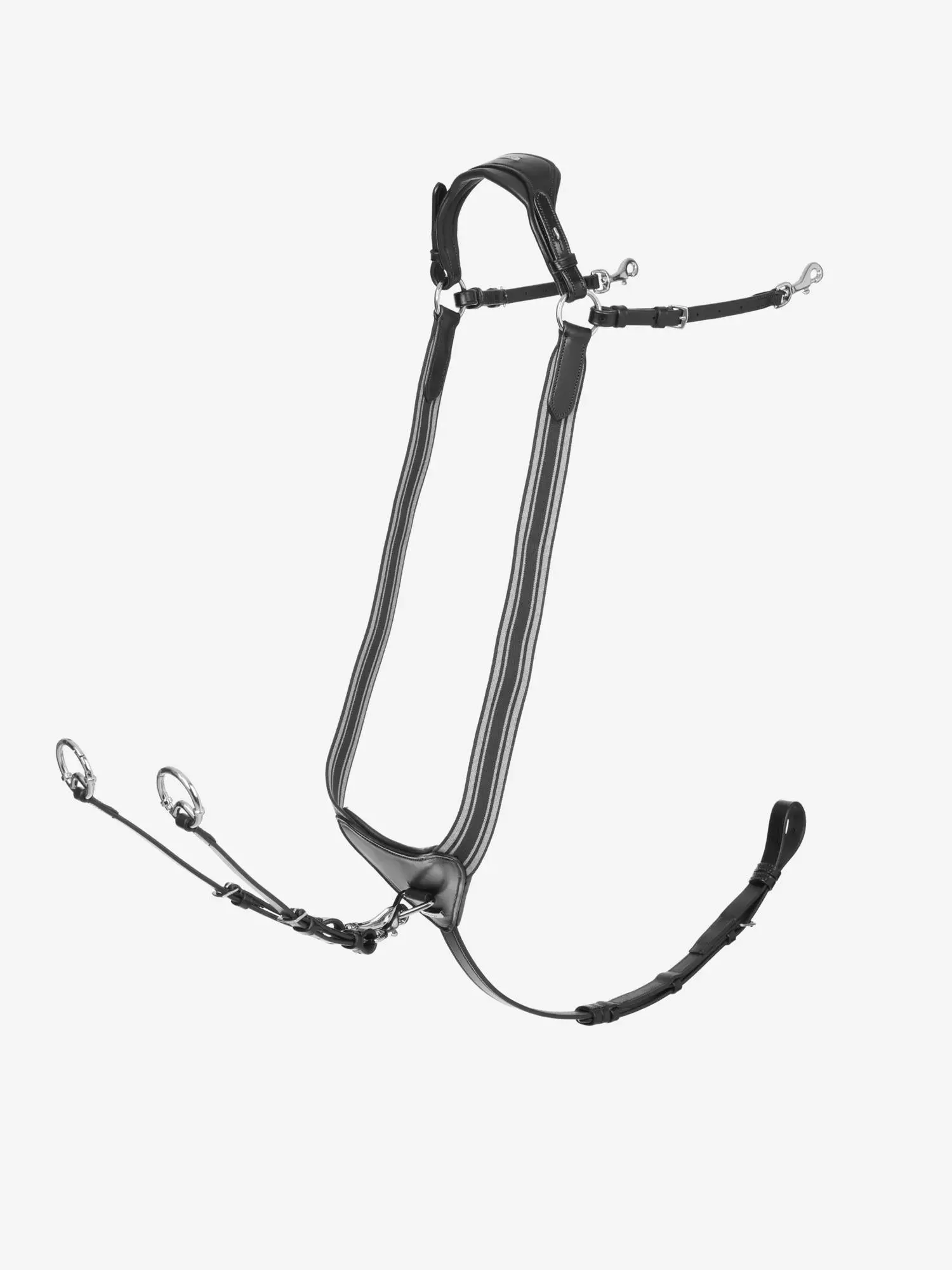 LeMieux Arika Black/Silver Elasticated Breastplate - Image 3