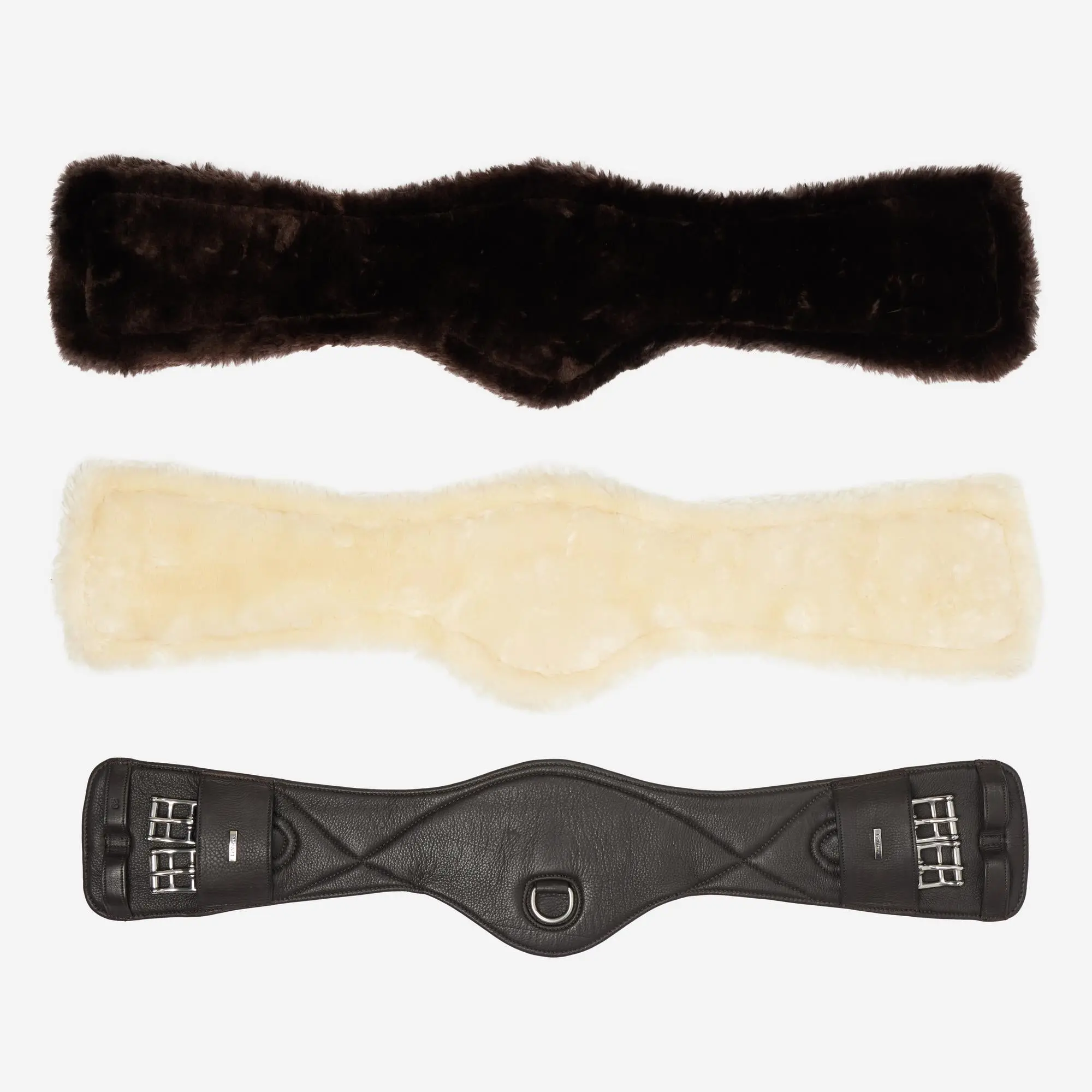 LeMieux Arika Simuwool Contoured Dressage Girth Brown - Image 5