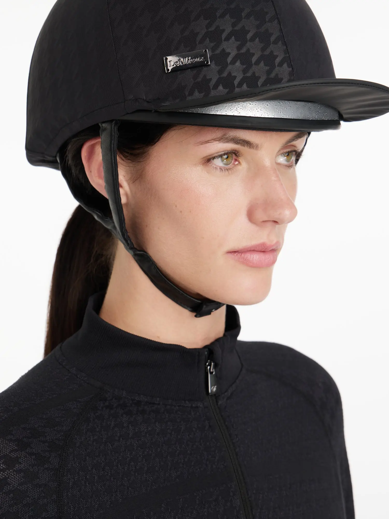 LeMieux Aspen Houndstooth Hat Silk - Image 2