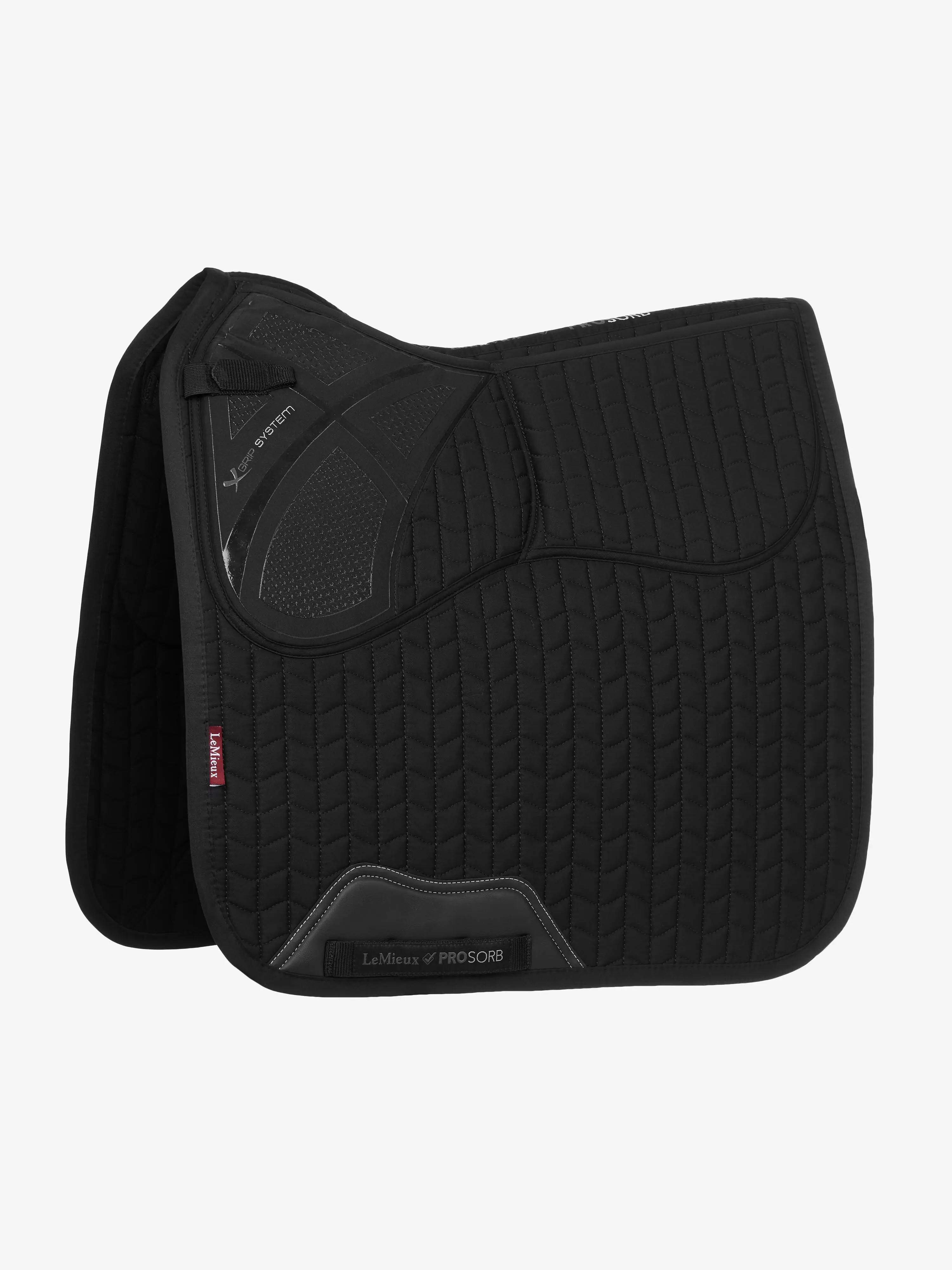 LeMieux Black ProSorb Plain 2 Pocket Dressage Square
