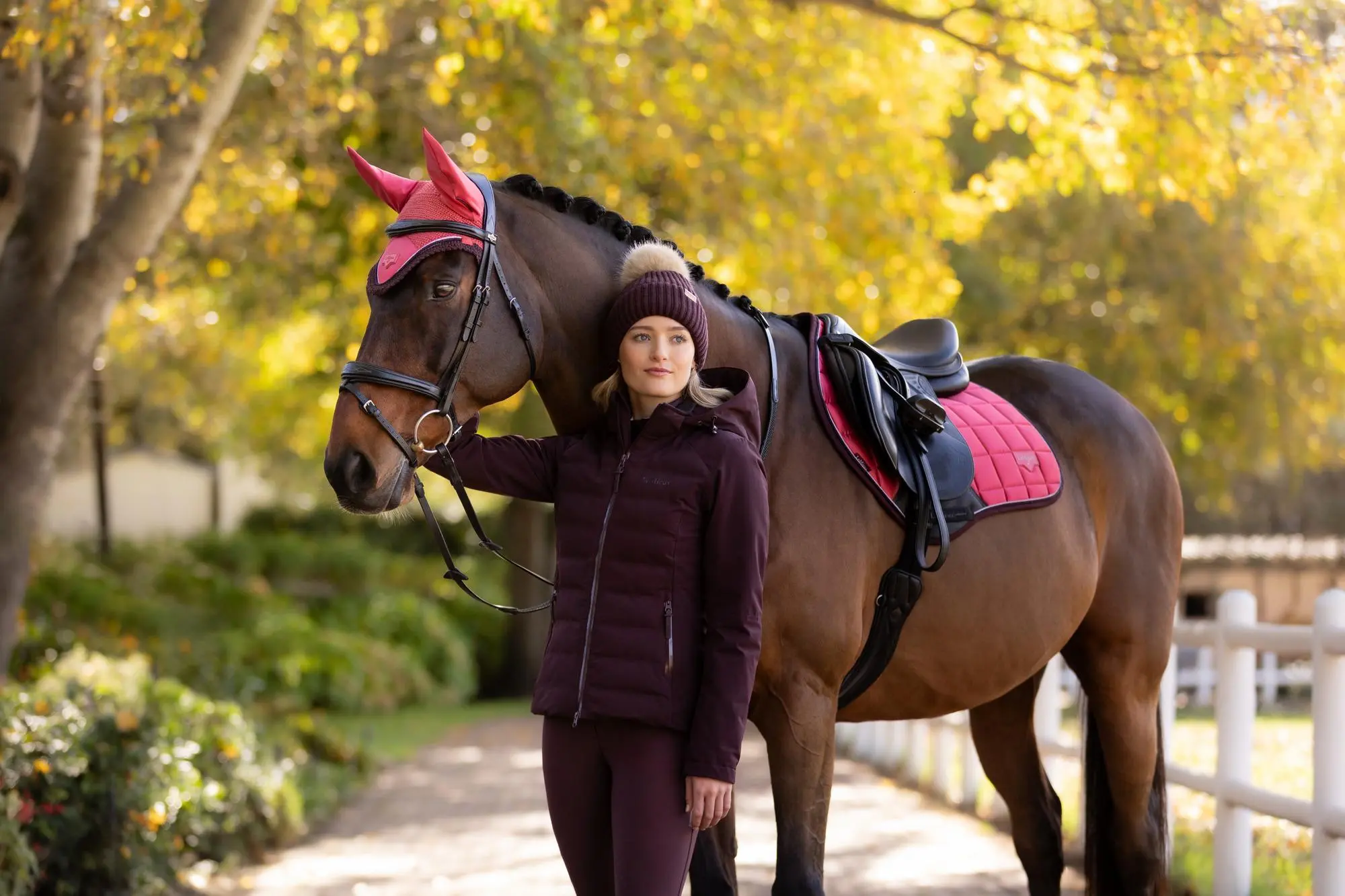 LeMieux Ladies Brooke Waterproof Hybrid Jacket Damson - Image 3