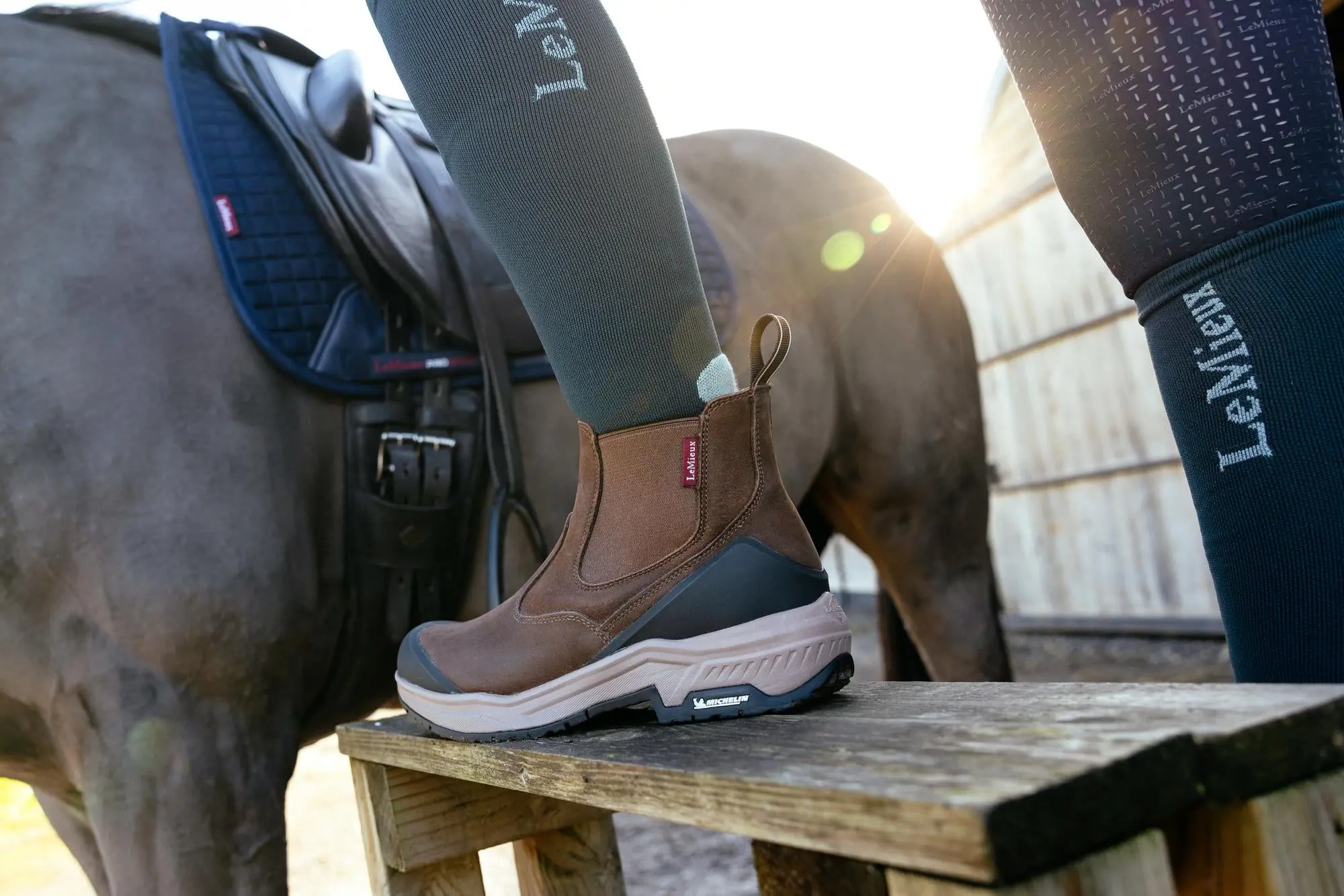 LeMieux Brown Trex Waterproof Chelsea Boots - Image 9