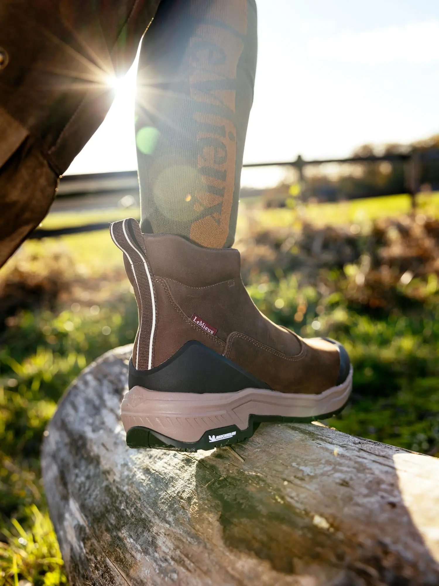 LeMieux Brown Trex Waterproof Zip Boots - Image 3