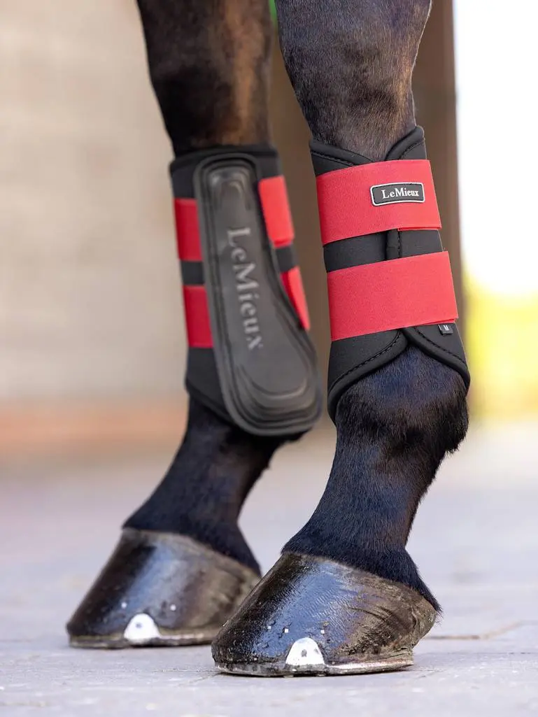 LeMieux Chilli Red Grafter Brushing Boots - Image 3