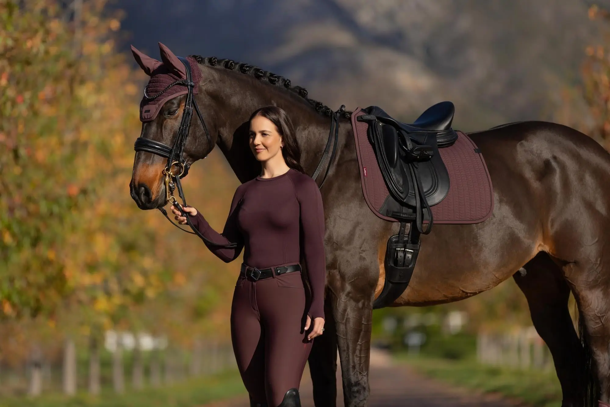 LeMieux Essence Dressage Square Damson - Image 6