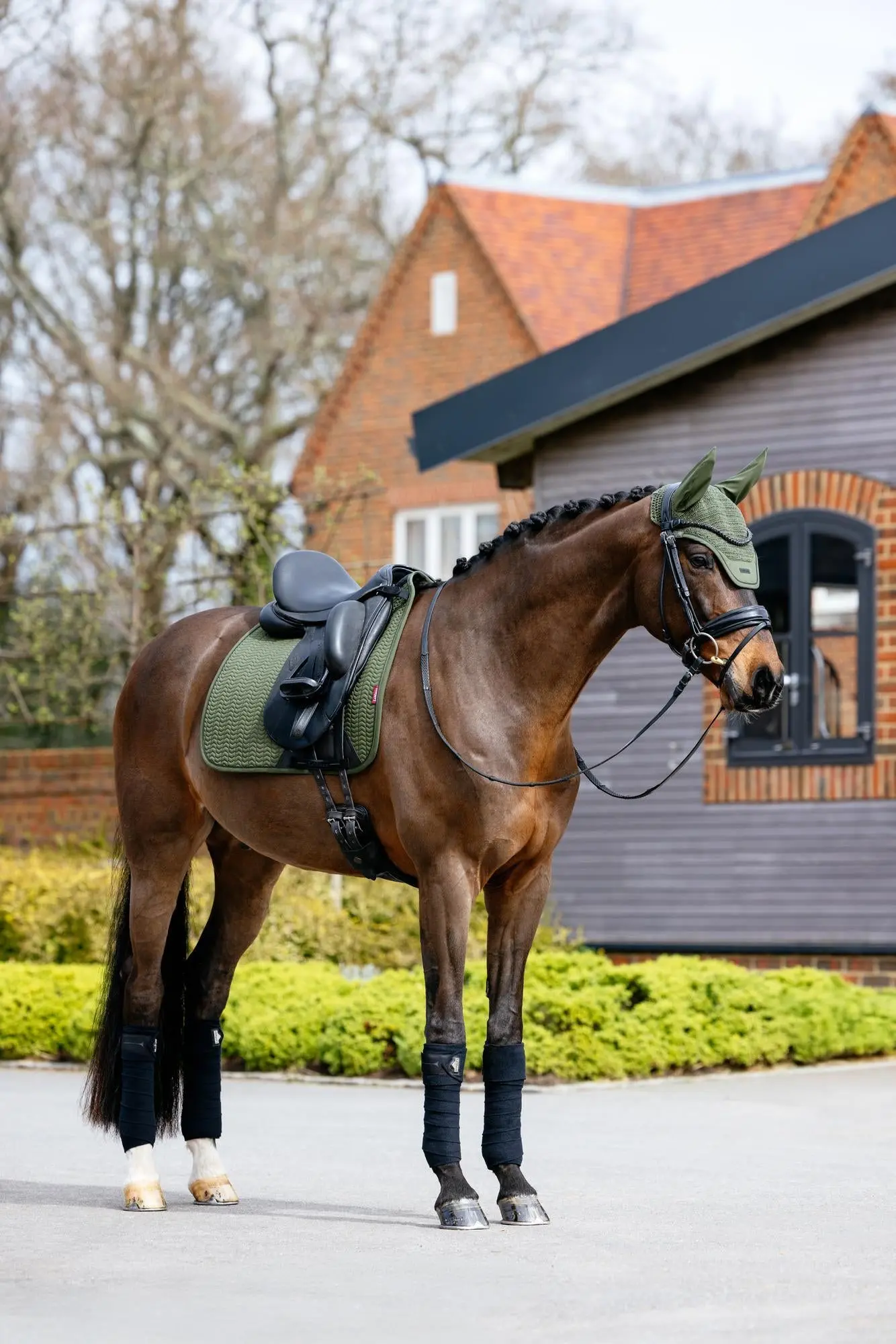 LeMieux Essence Dressage Square Pine Green - Image 3
