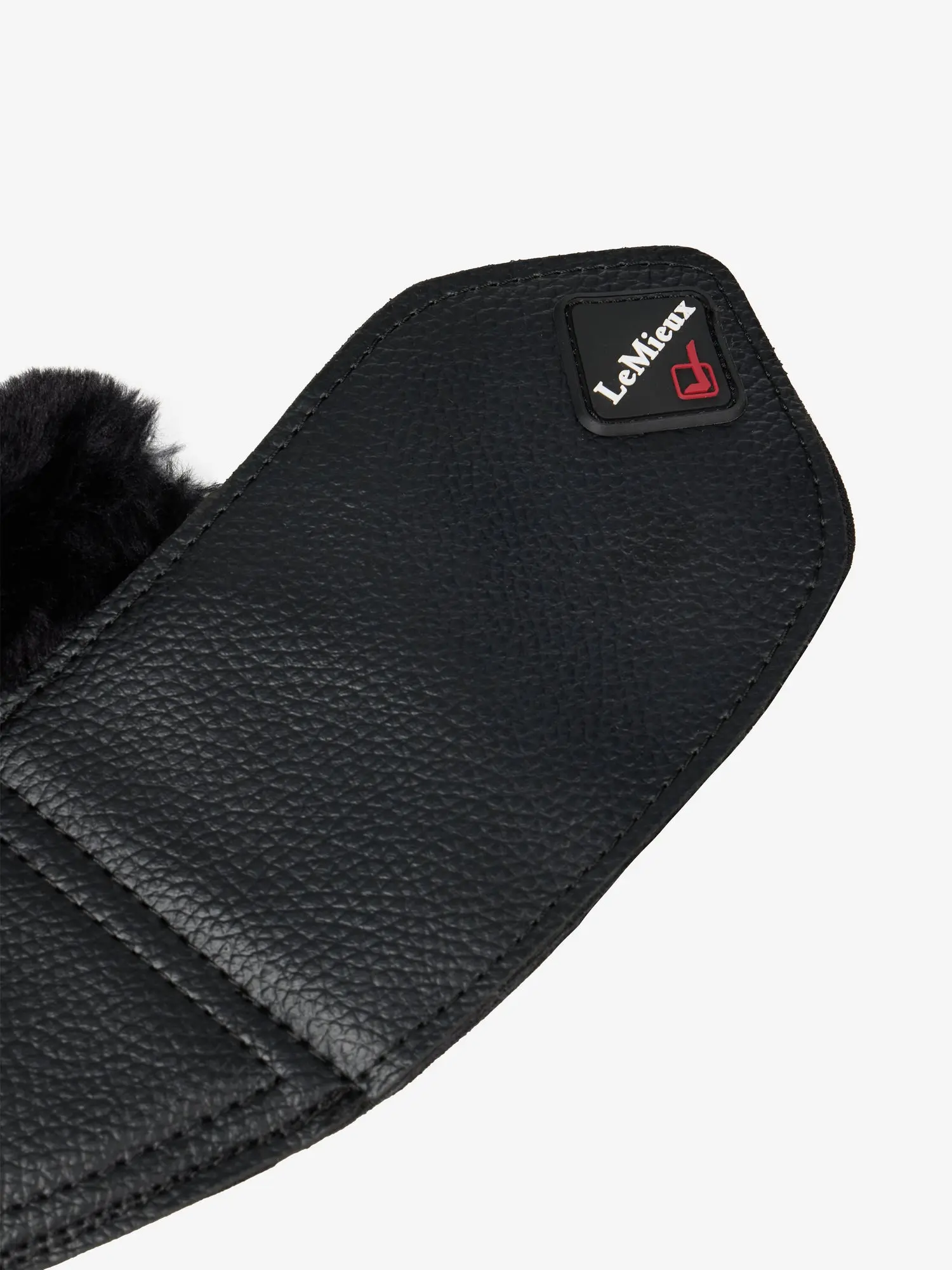 LeMieux Fleece WrapRound Over Reach Boots Black - Image 3