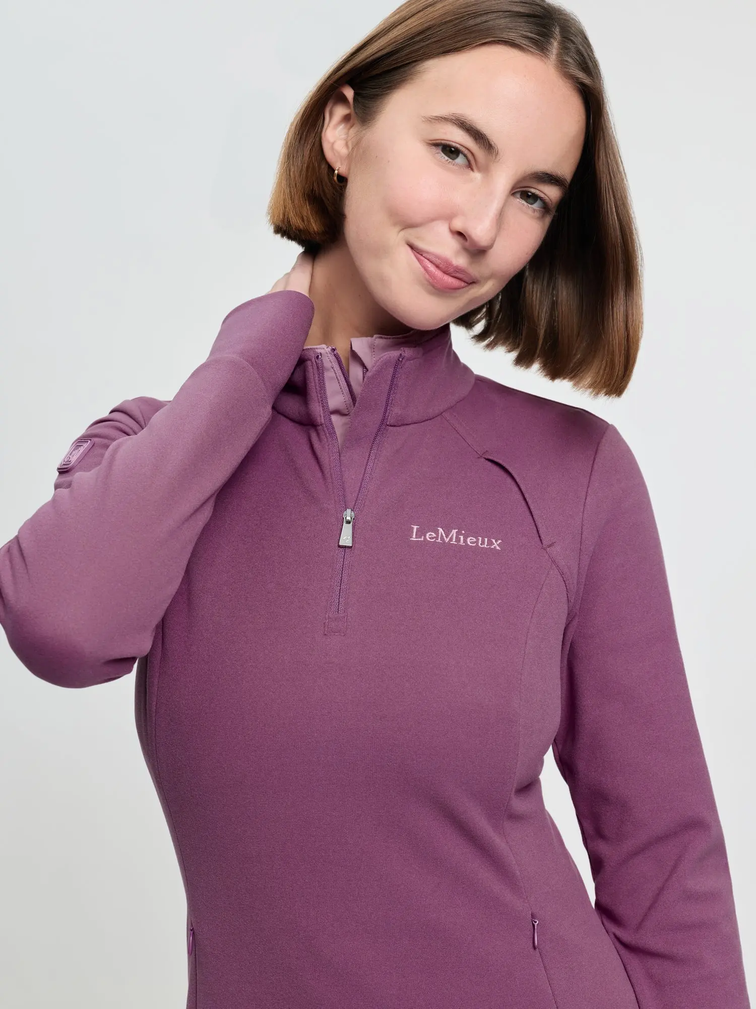 LeMieux Ladies Frances Quarter Zip Fleece Mallow - Image 5