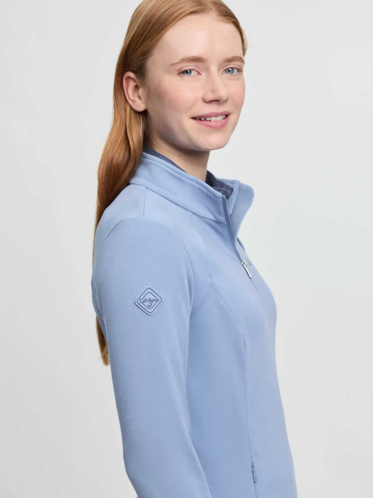 LeMieux Ladies Frances Quarter Zip Fleece Powder Blue - Image 5