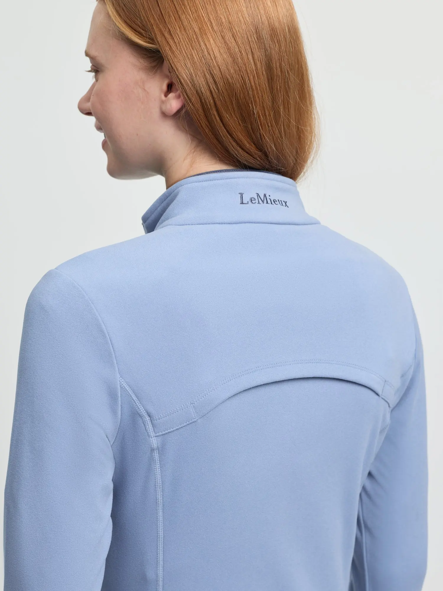 LeMieux Ladies Frances Quarter Zip Fleece Powder Blue - Image 6