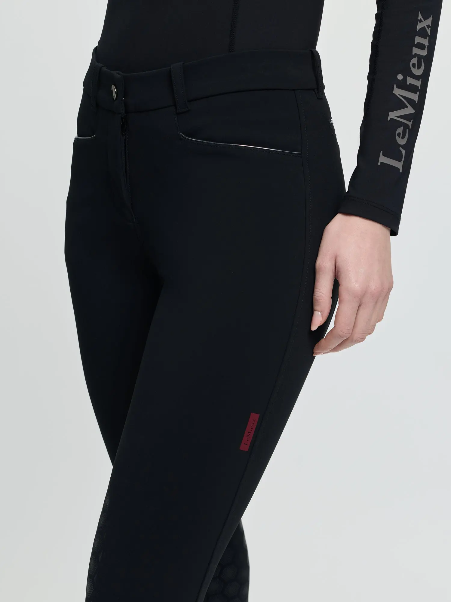 LeMieux Ladies Imogen Knee Grip Breeches Black - Image 5