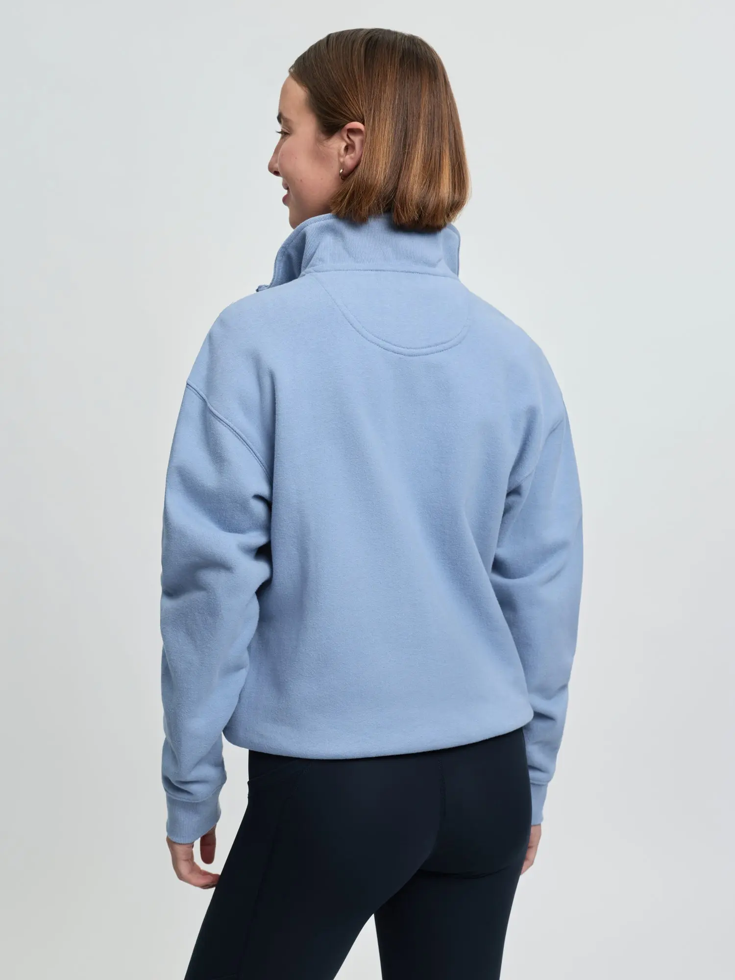 LeMieux Ladies Kelsie Quarter Neck Sweat Powder Blue - Image 5