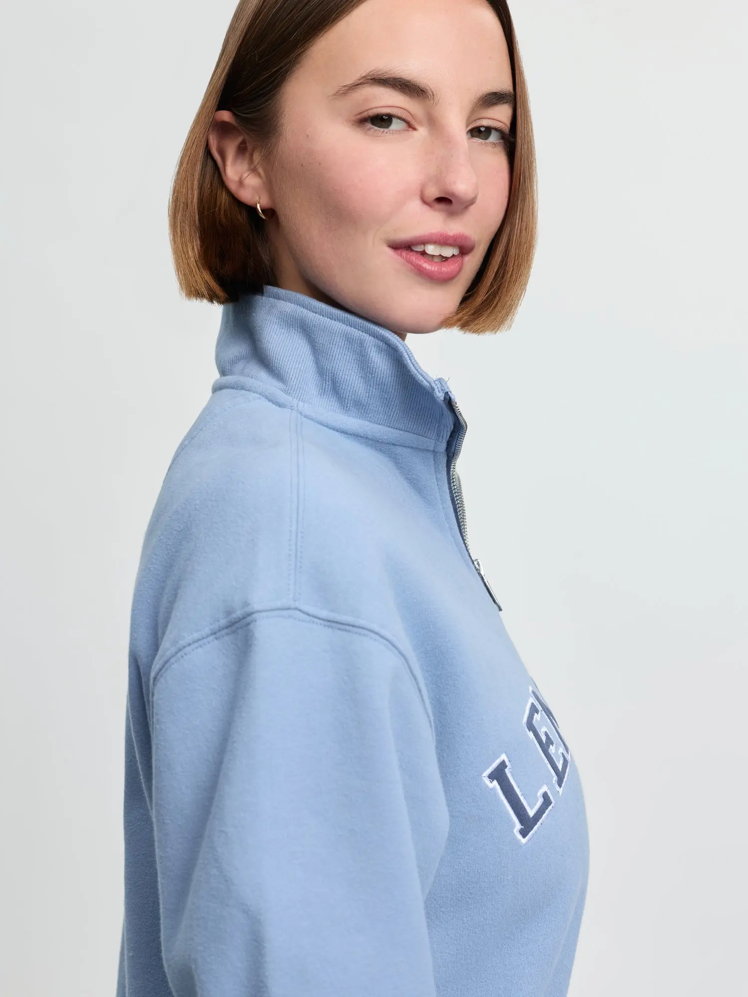 LeMieux Ladies Kelsie Quarter Neck Sweat Powder Blue - Image 7