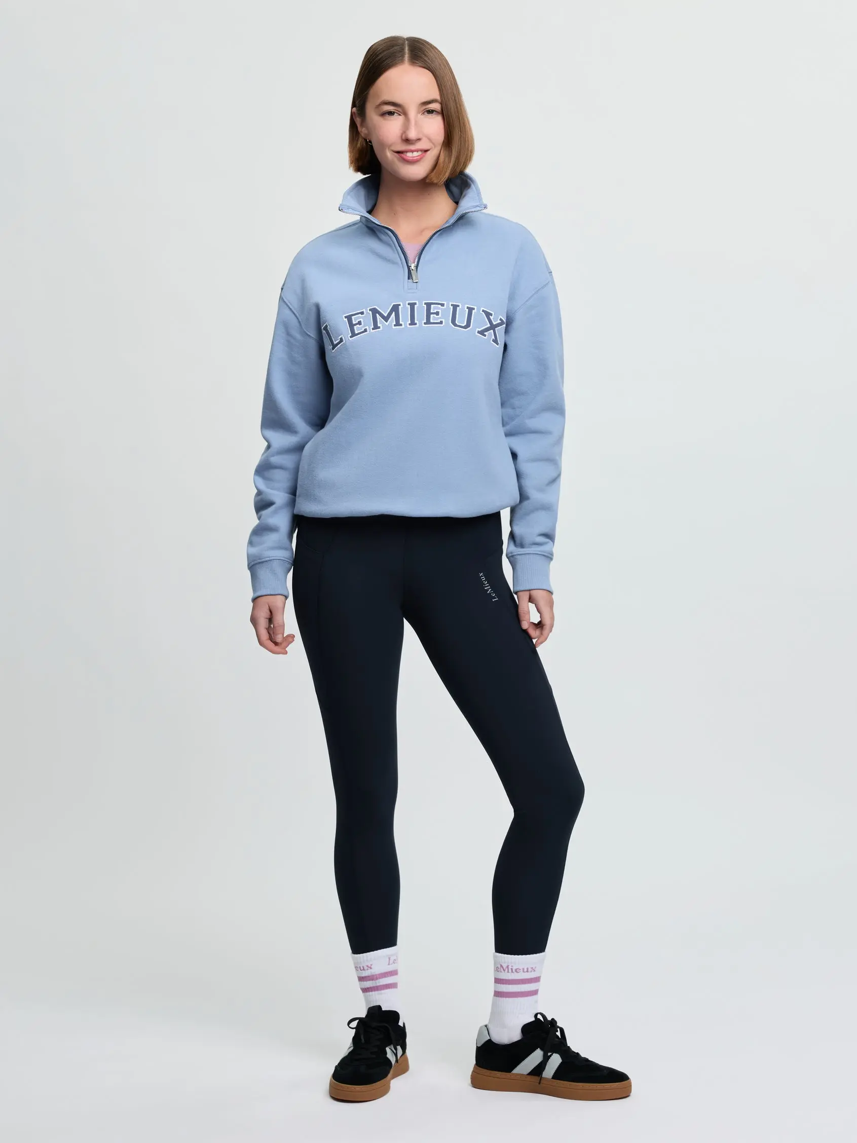 LeMieux Ladies Kelsie Quarter Neck Sweat Powder Blue - Image 8