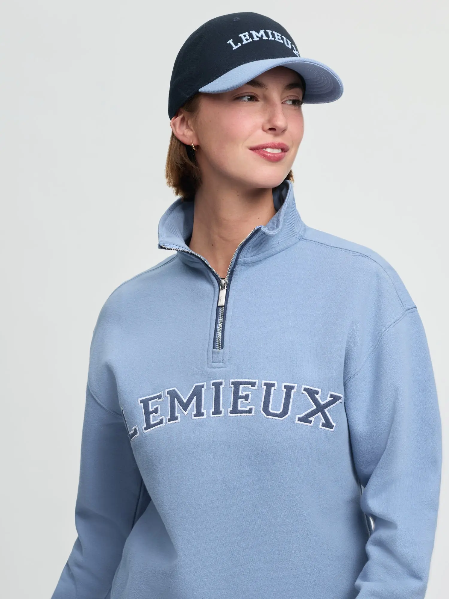 LeMieux Ladies Kelsie Quarter Neck Sweat Powder Blue - Image 9