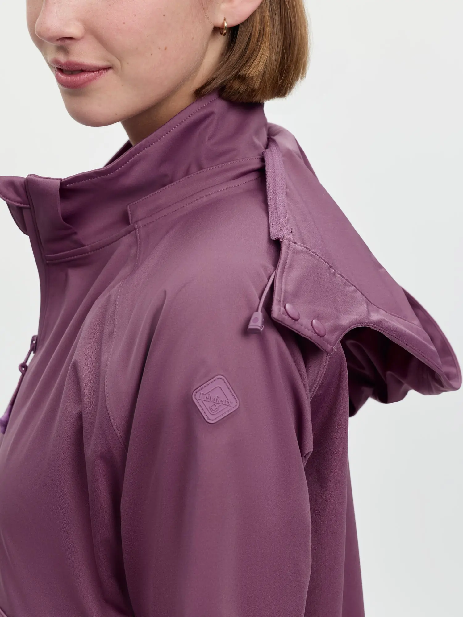LeMieux Ladies Perri Half Zip Waterproof Jacket Mallow - Image 8