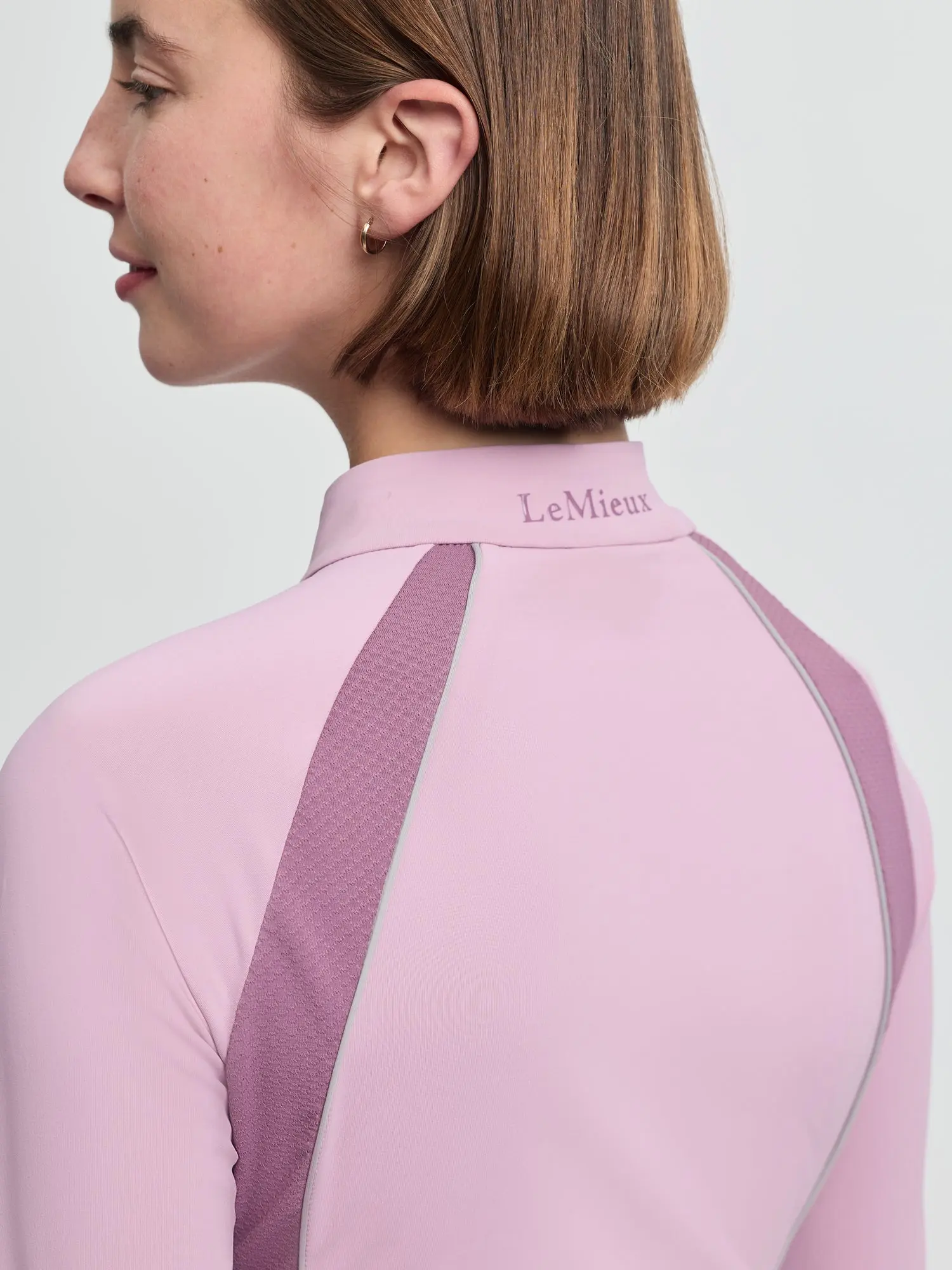 LeMieux Ladies Philippa Mesh Long Sleeve Base Layer Fondant - Image 7