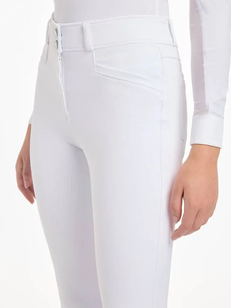 LeMieux Ladies White Freya Pro Breeches - Image 3