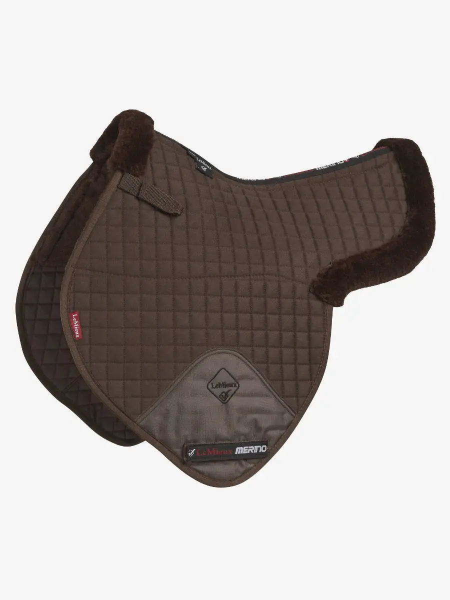 LeMieux Merino+ Half Lined Brown Close Contact Jump Numnah