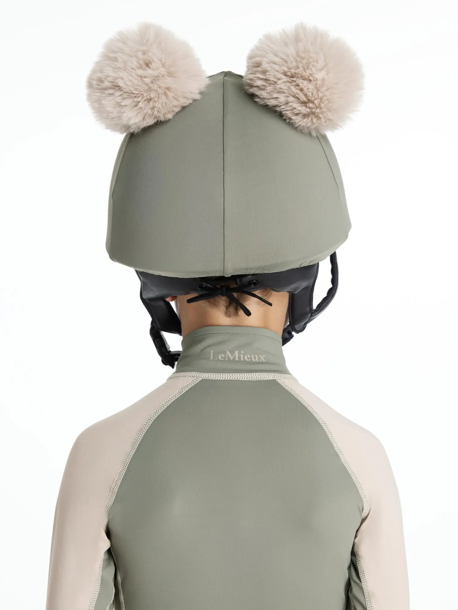 LeMieux Mini Double Pom Hat Silk Rosemary - Image 7