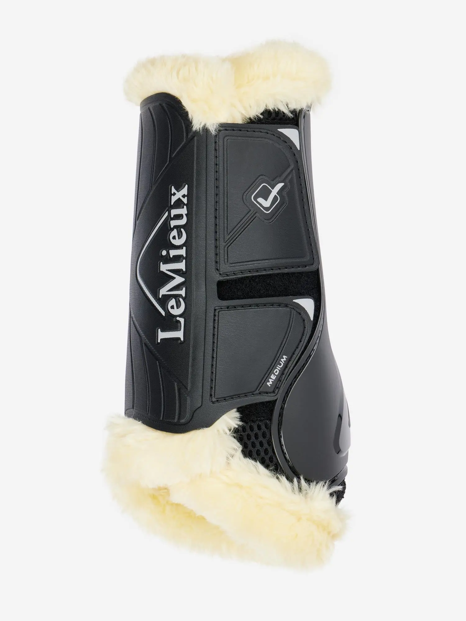 LeMieux Motionflex Dressage Boot with Fleece Edge Black/Natural - Image 7