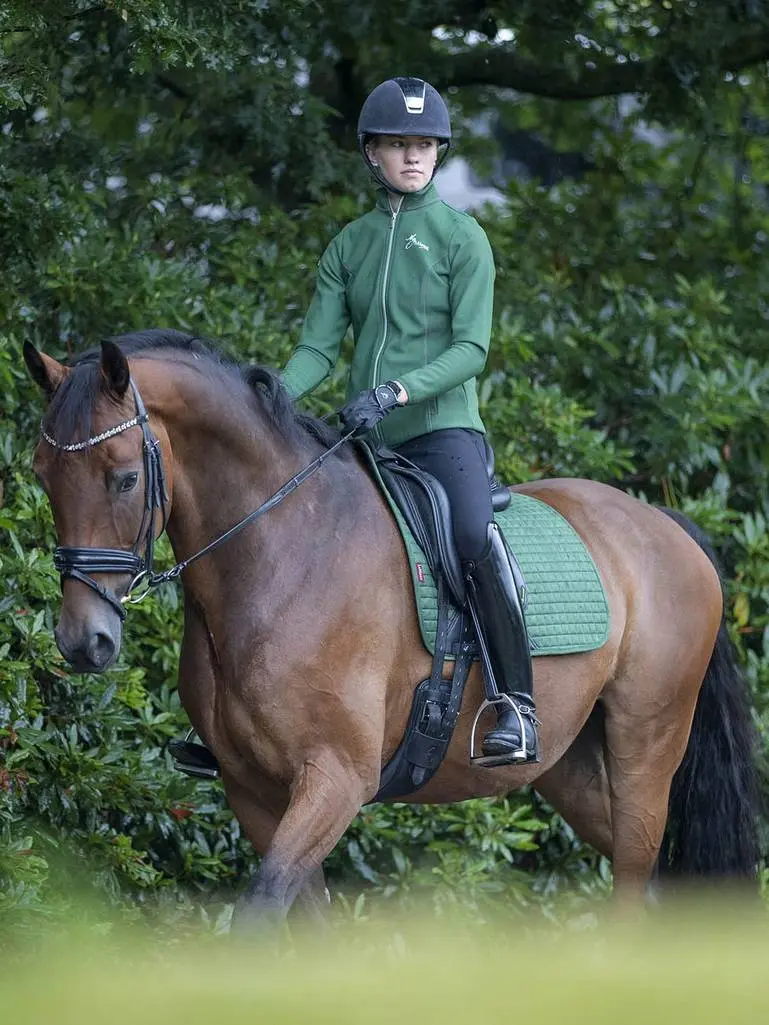 LeMieux ProSport Hunter Green Suede Dressage Square - Image 3