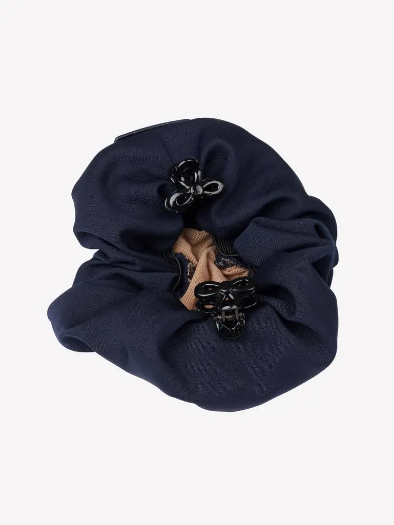 LeMieux Scrunchie with Crystal Hair Net Navy - Image 2