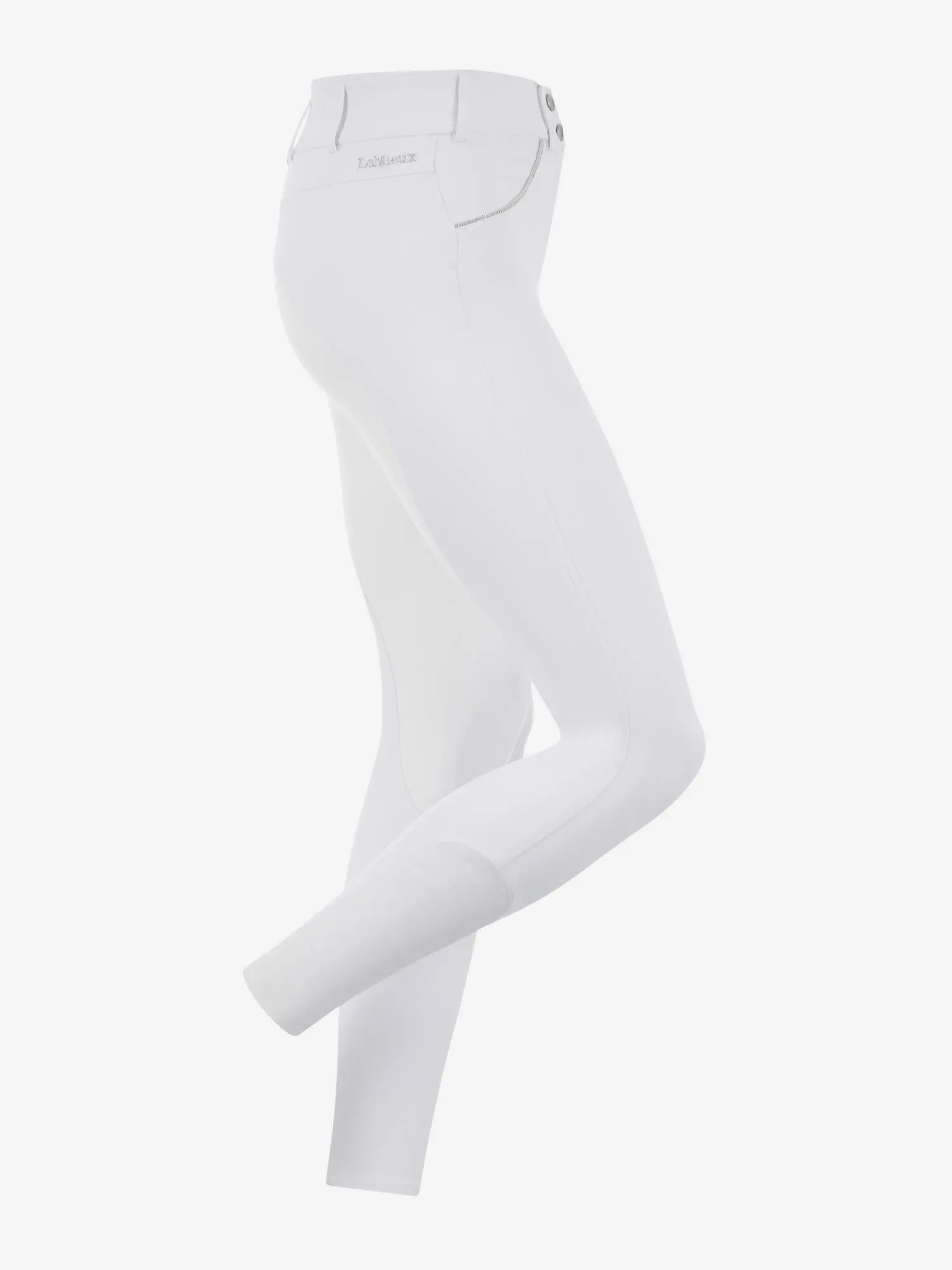 LeMieux Victoria Breeches Suede Seat White - Image 4