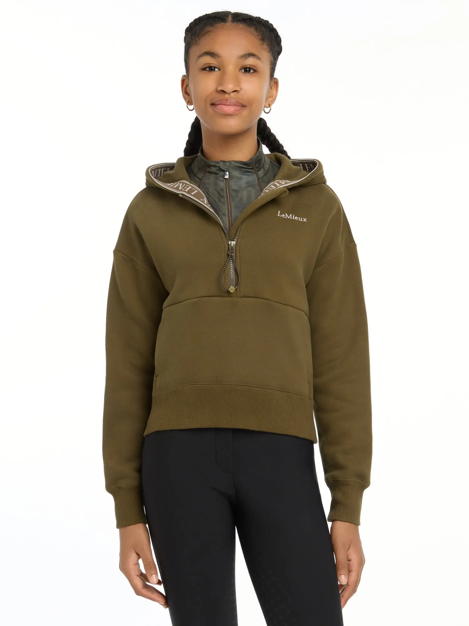 LeMieux Young Rider Alpine Hettie Half Zip Hoodie - Image 2