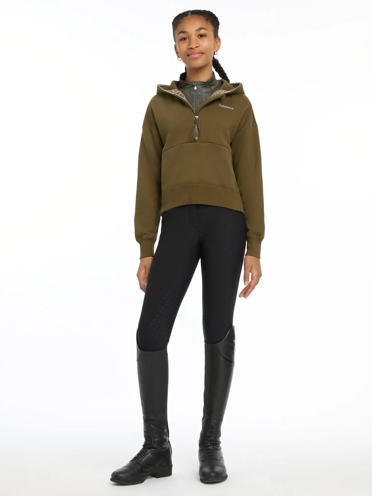 LeMieux Young Rider Alpine Hettie Half Zip Hoodie - Image 4