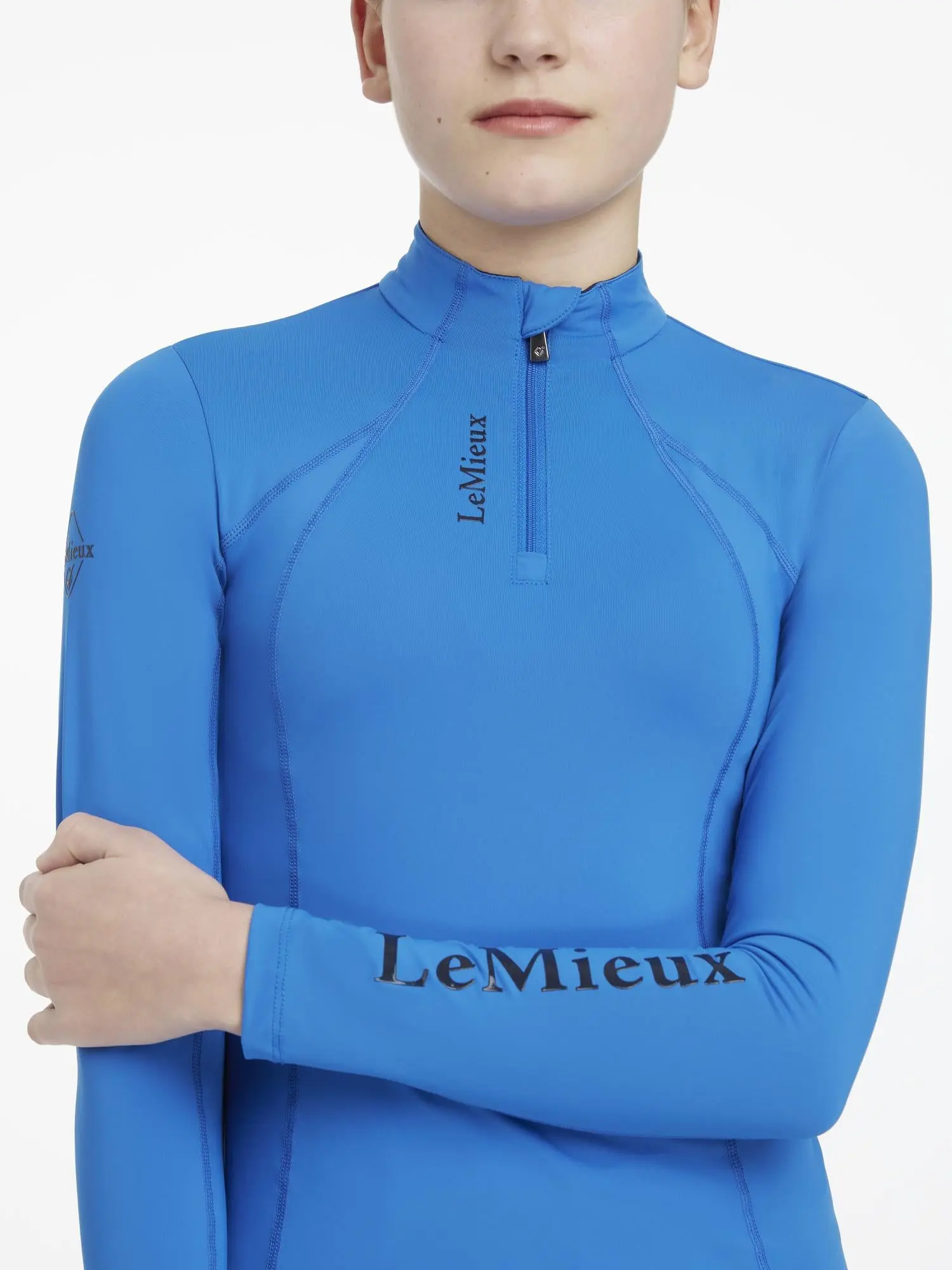 LeMieux Young Rider Classique Base Layer Benetton Blue - Image 4