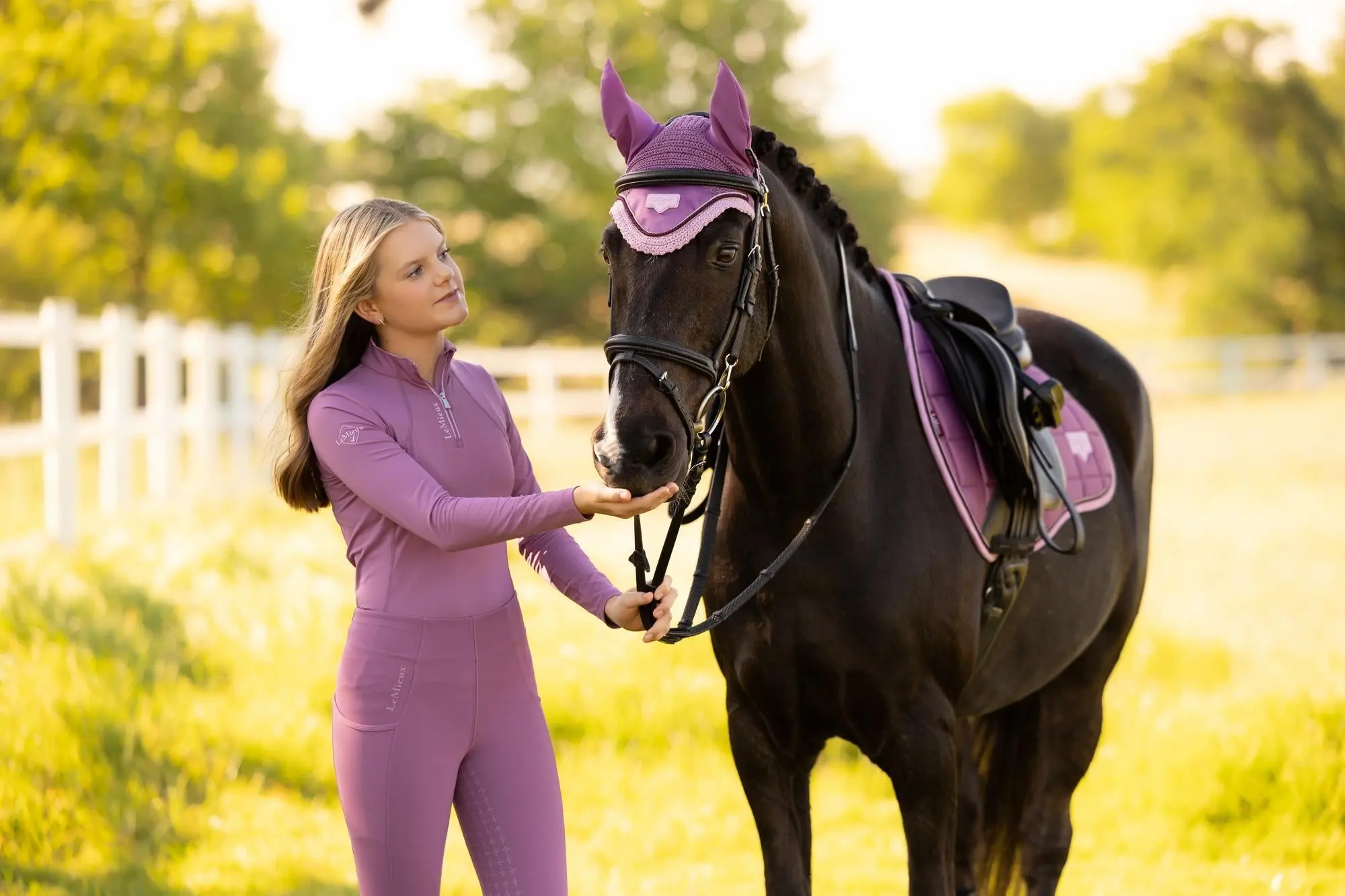 LeMieux Young Rider Classique Base Layer Mallow - Image 4